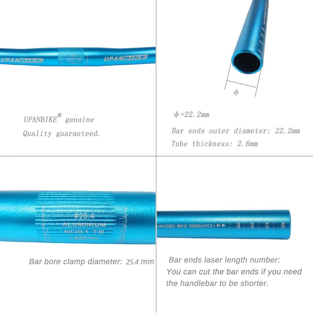 B071 Kids Bike Handlebar, Flat Bar,  25.4mm Bar bore Clamp